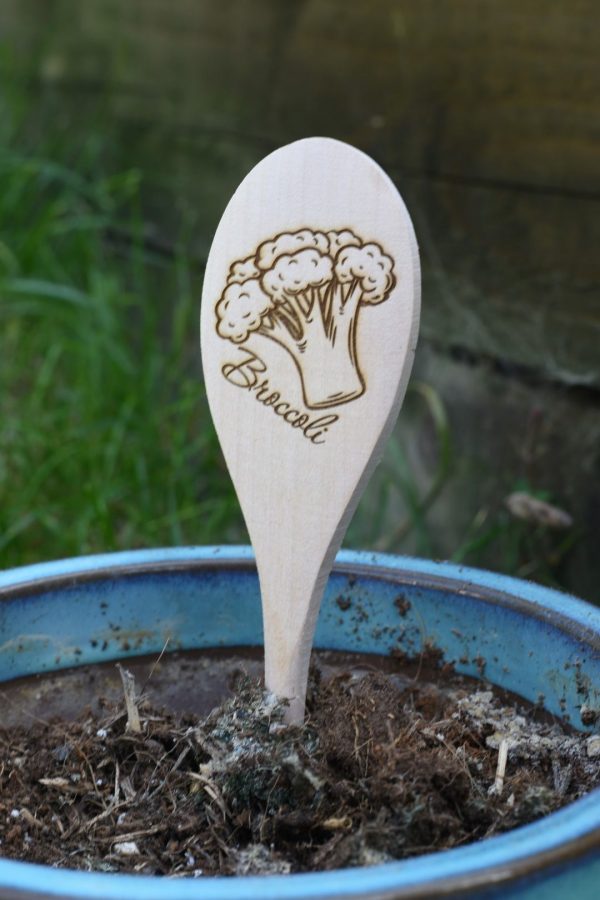 Broccoli Wooden Vegetable Garden Marker