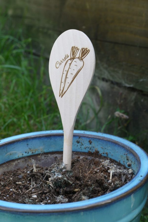 Carrots Wooden Vegetable Garden Marker