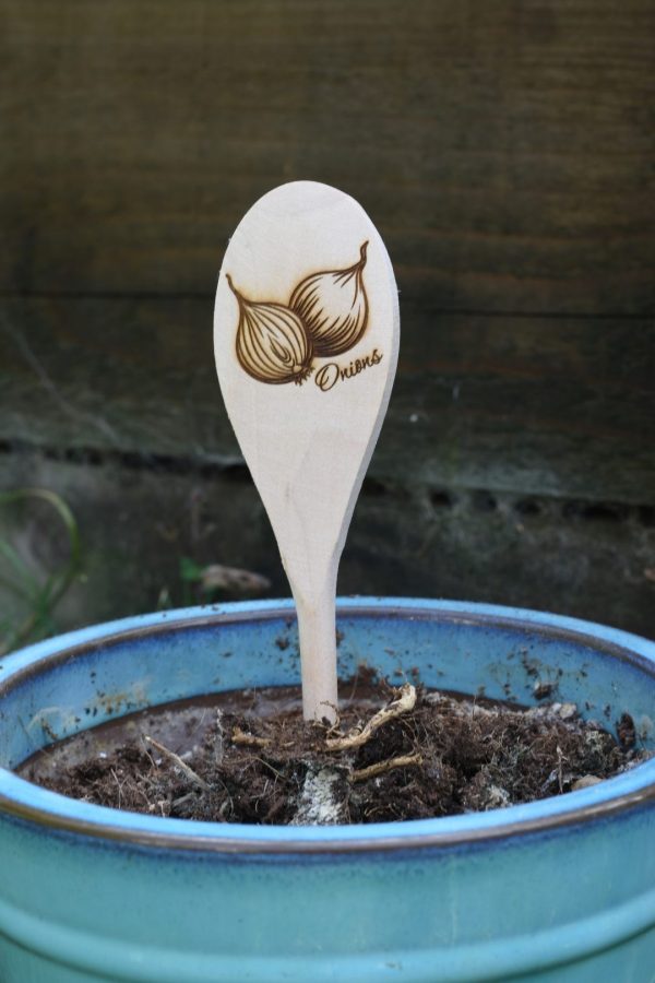 Onions Wooden Vegetable Garden Marker